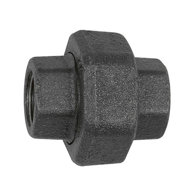 Riegler Screw connection 330, flat sealing, Rp 3/4, Rp 3/4, tempered black. 133808