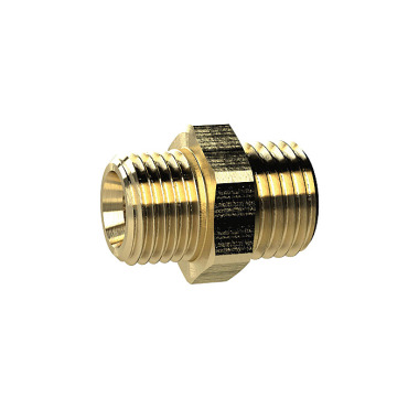 Riegler Double threaded nipple, M3 o., M3 o., AF 5, Brass 134473