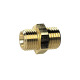 Riegler Double threaded nipple, M5 o., M3 o., AF 7, Brass 134474