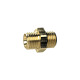 Riegler Double threaded nipple, G 3/8 o. left, G 3/8 o. left, AF 19 Brass 134485