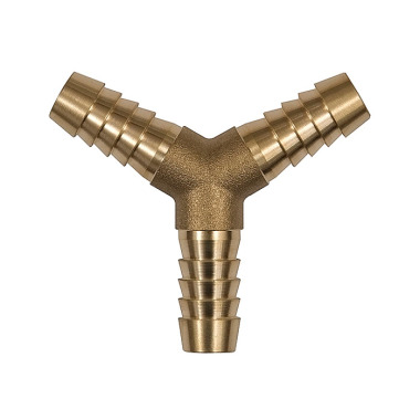 Riegler Y hose connection supports, for hose I.D. 8 mm, brass 134509