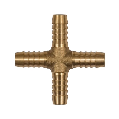 Riegler Cross hose connector, for hose LW 6 mm, brass 134513