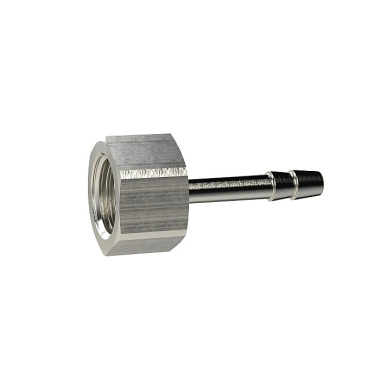 Riegler Screw-on hose nozzle, G 1/8 i., for hose LW 4, SW 14, nickel-plated brass. 134876