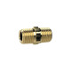 Riegler Double threaded nipple, Conical, R 1/8 a., R 1/8 a., AF 12, Brass 134992