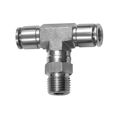 Riegler Push-in T-fitting, rotating, R 1/4 o., for hose exterior Ø 8 mm 135194