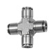 Riegler Push-in X-connector, for hose exterior Ø 4, Stainless steel 135276