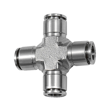 Riegler Push-in X-connector, for hose exterior Ø 12, Stainless steel 135280