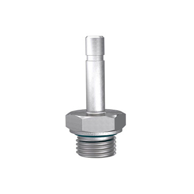 Riegler Threaded plug nipple, M5 a., plug nipple 4 mm, ES 1.4404 135292