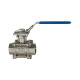 Riegler Stainless steel ball valve, 3-part, overall length according to DIN 3202-M3, G 1/4 135910