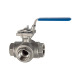 Riegler 3-way ball valve, L-bore, stainless steel 1.4408, G 1/4, DN 8 135920