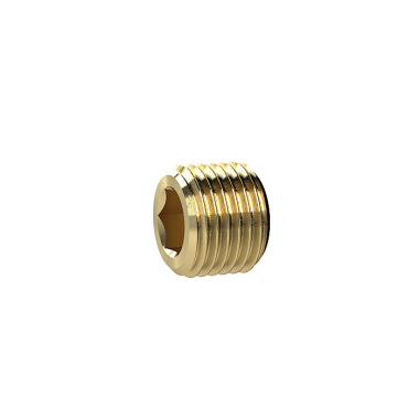 Riegler Locking screw, Hexagonal socket, without flange, M8x0.75, Brass 135976