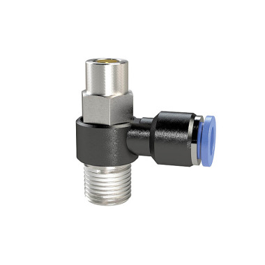 Riegler Throttle check valve »Blue Series« exhaust air throttle, R 1/4 a. Ø10mm 136011