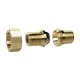 Riegler Rem. double threaded nipple, con. sealing, R 1/8 o.,R 1/8 o.Brass 136112