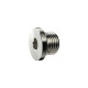 Riegler Plug screw. Hexagon socket and collar, G 1 1/4, nickel-plated brass. 136437