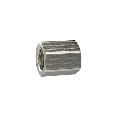 Riegler Socket with external hexagon, reducing G 1/8 i., G 1/4 i. MS nickel-plated. 136570