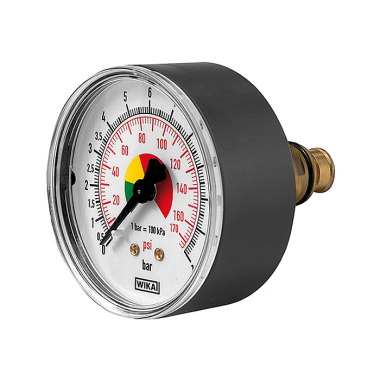 Riegler Pressure gauge ø 63 mm, uncalibrated, G 1/4, rear connection 136796