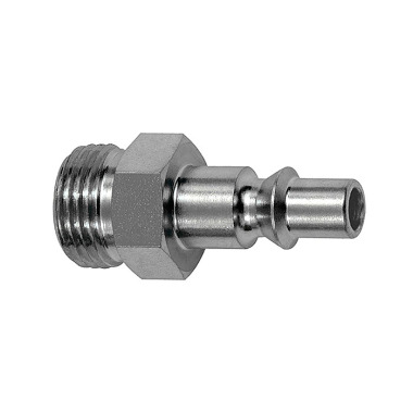 Riegler Nipple for coupling NW 5.5, ARO 210, steel hardened/galvanized, R 1/8 AG 140095