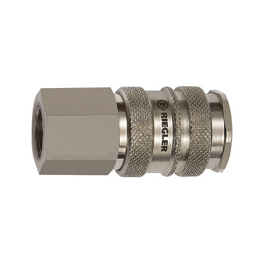 Riegler Quick-connect coupl. I.D. 10, Steel/nickel-plated brass, G 3/4 IT 141558