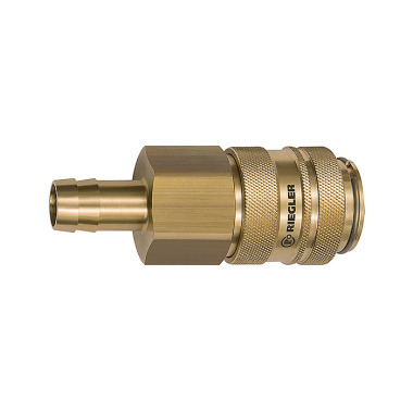 Riegler Quick release coupling NW 19, brass bare, nozzle LW 16 141567