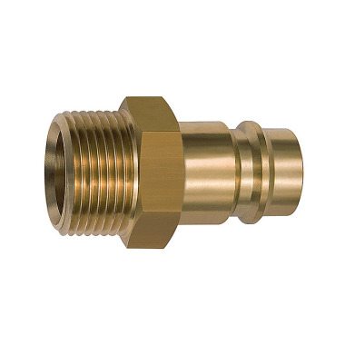 Riegler Nipple for couplings NW 19, brass plain, G 3/4 AG 141570