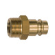 Riegler Nipple for couplings I.D. 19, Bright brass, G 1 ET 141571