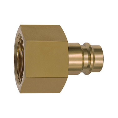 Riegler Nipple for couplings I.D. 19, Bright brass, G 1 IT 141574