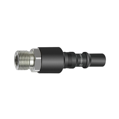 Riegler Nipple with RSV for couplings NW 8, ISO 6150 C, steel, G 3/8 AG 141773