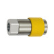 Riegler Unv. rotary safety coupling NW 6, ISO 6150 C, G 1/4 IG, yellow 141859