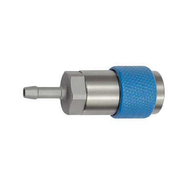 Riegler Unv. rotating safety coupling NW 6, ISO 6150 C, nozzle LW 10, blue 141892