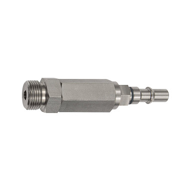 Riegler Captive nipple I.D. 6, ISO 6150 C, check valve, G 1/4 ET, gray 141914