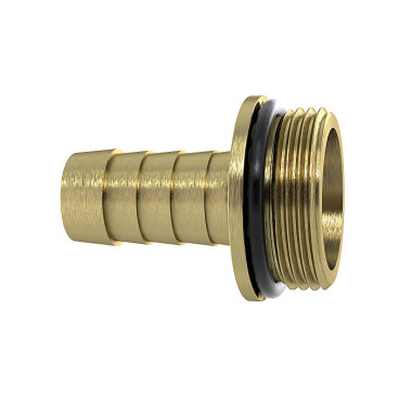 Riegler 1/3 hose fitting G3/4x19, with NBR O-ring, with collar, brass 146135