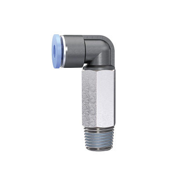 Riegler L-plug fitting »Blue Series« mini, long, rotatable, R 1/8 148837