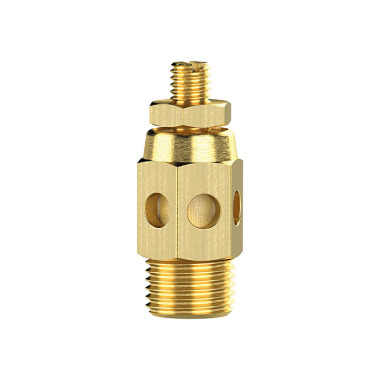 Riegler Silencer, sintered bronze, brass housing, adjustable, G1/8 156513