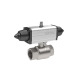 Riegler Brass ball valve, Pneumat. actuation drive, single-acting, Rp 3/8 158746