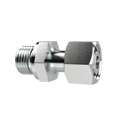 Riegler Adjustable screw-in fitting, M14x1.5a., pipe Ø10mm, galvanized steel. 158923