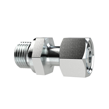 Riegler Adjustable screw-in fitting, G 1/4a, pipe Ø10mm, galvanized steel. 158939