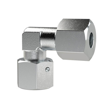 Riegler Adjustable angle screw connection, pipe outer diameter 14, galvanized steel. 158970