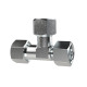 Riegler Adjustable L-connector fitting, pipe outer diameter 6, galvanized steel 159048