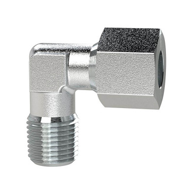 Riegler Elbow screw-in fitting M16x1.5a., pipe A-Ø10, galvanized steel. 159202