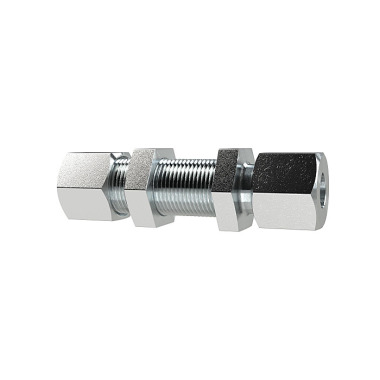 Riegler Bulkhead connector, Pipe exterior Ø 6 mm, galvanised steel 159225