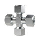 Riegler Cross fitting, Pipe exterior Ø4mm, galvanised steel 159719