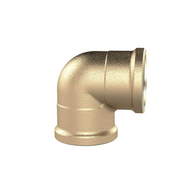 Riegler Elbow, 90°, internal/internal, G1/4, pressure 16 bar, brass plain 194100