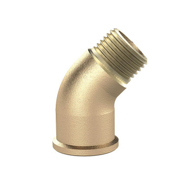 Riegler Elbow, 45°, inside/outside, G 1/2, pressure 16 bar, brass bare 194119