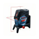 Bosch Kombilaser GCL 2-50 C, mit 4 x 1,5-V-LR6-(AA)-Batterien, Akku-Adapter, RM 2 0601066G00