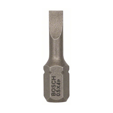 Bosch Schrauberbit Extra-Hart S 0,5 x 4,0, 25 mm, 25er-Pack 2607001458