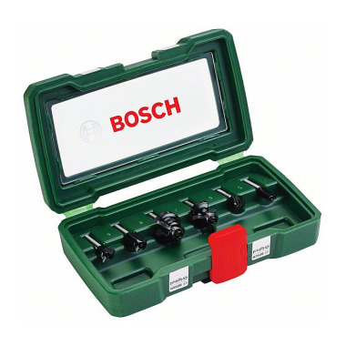 Bosch HM-Fräser-Set mit 6 mm Schaft, 6-teilig 2607019464