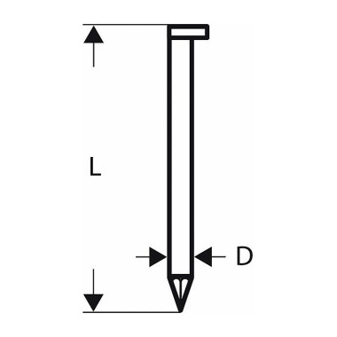 Bosch D-Kopf Streifennagel SN34DK 50, 2,8 mm, 50 mm, blank, glatt 2608200000