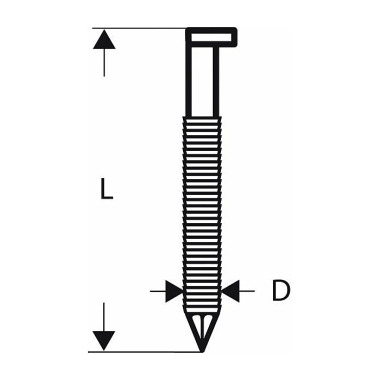 Bosch D-Kopf Streifennagel SN34DK 80RG, 3,1 mm, 80 mm, verzinkt, gerillt 2608200022