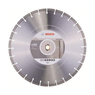 Bosch Diamanttrennscheibe Standard for Concrete, 400 x 20,00/25,40 x 3,2 x 10 mm 2608602545