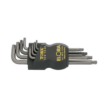 ELORA Kugelkopf-TORX®-Winkelschraubendreher-Satz, 8-teilig 9-40mm, ELORA-162S-TXKU 0162530805100